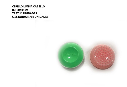 [040139] Cepillo duro para cabello (12 uds) - Utensilios de belleza y cuidado personal