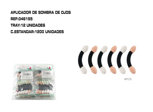 [046155] Alicates para sombras curvados - 12 unidades - Herramientas de maquillaje