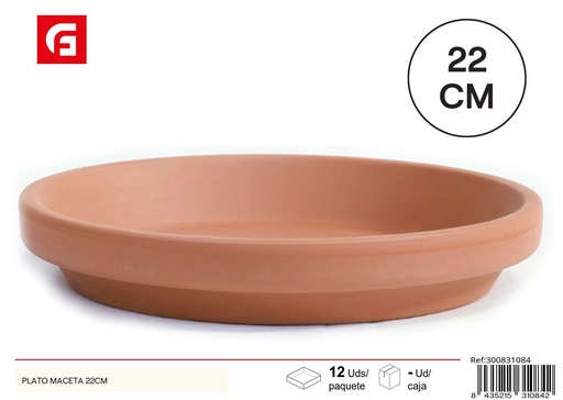 [300831084] Plato maceta de 22cm - Accesorio de jardinería