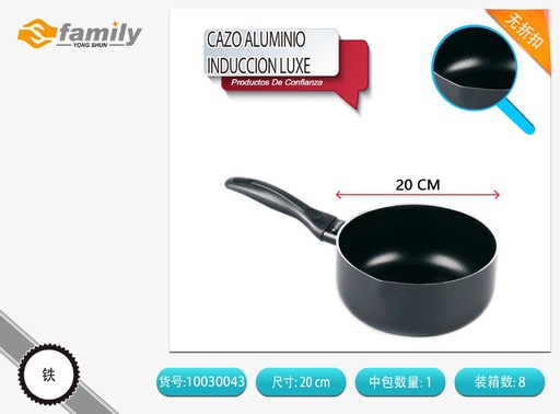 [A003050] Cazo aluminio inducción Luxe 20cm - Utensilios de cocina