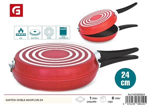 [140380624] Sartén doble para pancakes 24cm - Utensilios de cocina
