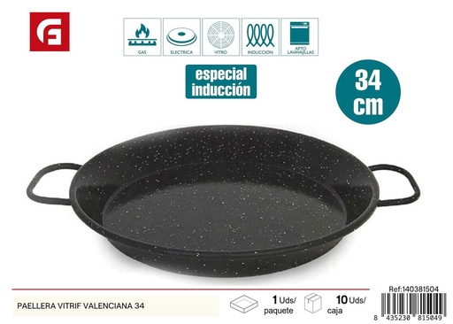 [140381504] Paellera Vitrif Valenciana 34 - Utensilios de cocina