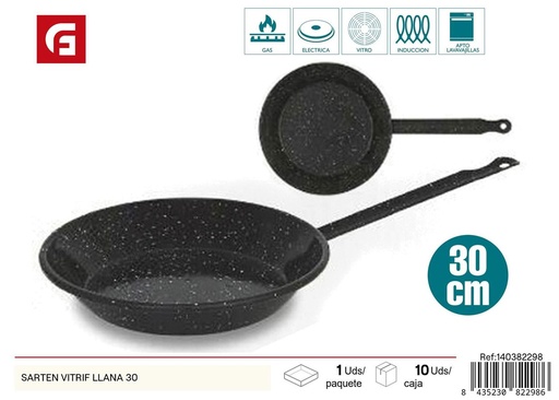 [140382298] Sartén vitrificada plana 30 - Utensilios de cocina