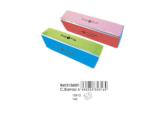 [S136001] Lima 4 caras Yesensy (12 uds) - Herramientas profesionales para uñas y cuidado personal