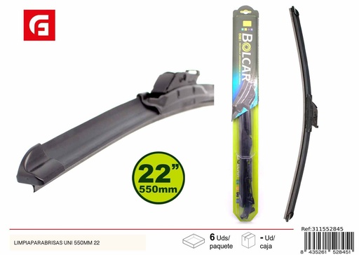 [311552845] Limpia parabrisas UNI 550MM 22'' - Accesorios de coche
