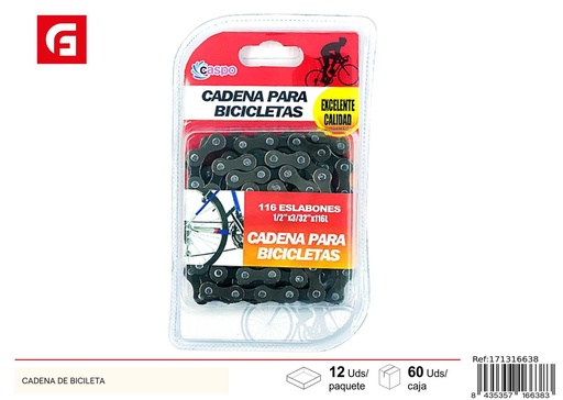 [171316638] Cadena de bicicleta 116 eslabones - Accesorios para bicicletas