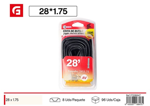 [171316647] Tubo interior de bicicleta 28x1.75 NT-007 - Accesorios de ciclismo