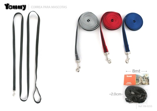 [YM0255] CORREA EXTENDIDA ANTIDESLIZANTE PARA MASCOTAS 2.0*8m - Accesorios para mascotas