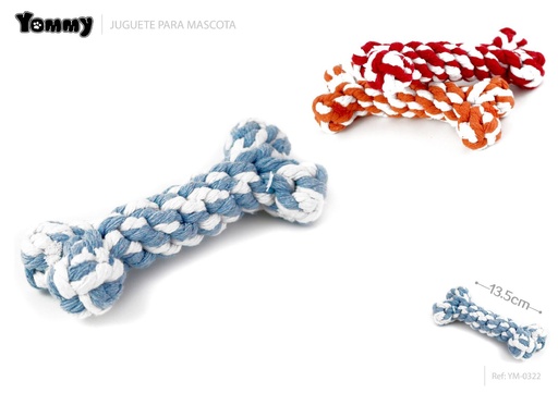 [YM0322] Juguete de hueso de cuerda para mascotas 13.5 cm - Juguetes para perros