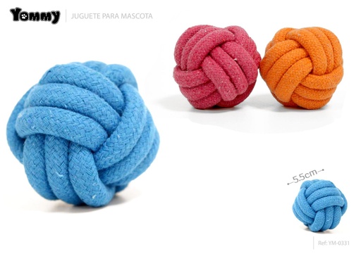 [YM0331] Juguete nudo bola de cuerda para mascotas 5.5cm para juegos