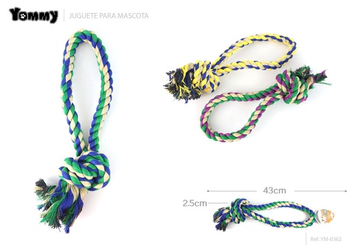 [YM0362] Juguete nudo 2.5x43 cm - Accesorios para mascotas