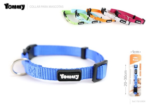 [YM0404] Collar de nylon sólido para mascotas 1.0*20-30 cm - Accesorios para mascotas