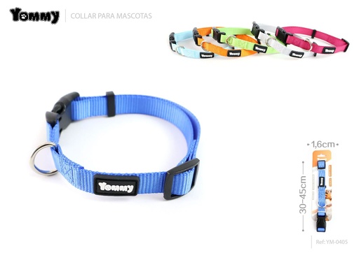 [YM0405] Collar para mascotas nylon 1.6*30-45CM - Accesorios para mascotas