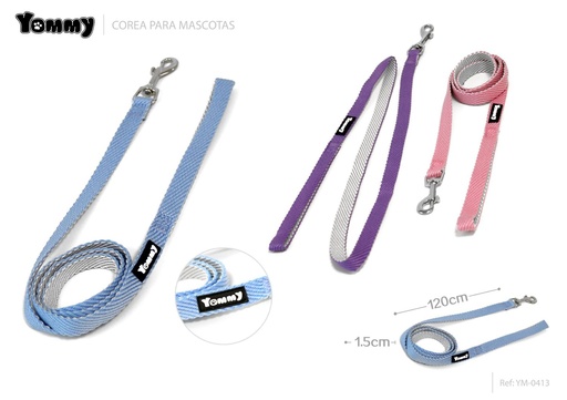 [YM0413] Corrrea doble cara para mascotas 1.5*120cm - Accesorios para mascotas