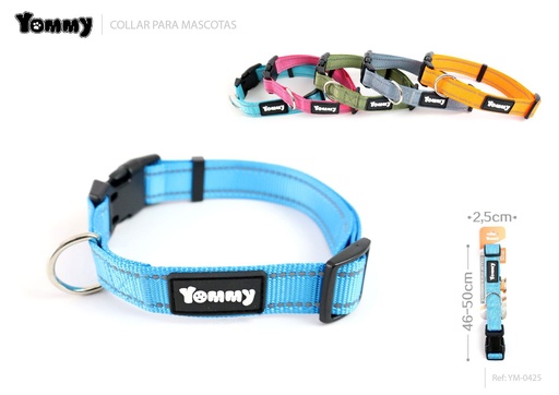 [YM0425] Collar reflectante 2.5x46-50 cm - Accesorios para mascotas