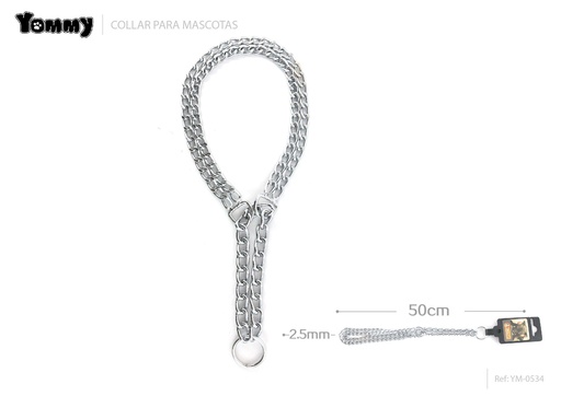 [YM0534] Collar doble de 2.5MM*50CM - Accesorios para mascotas