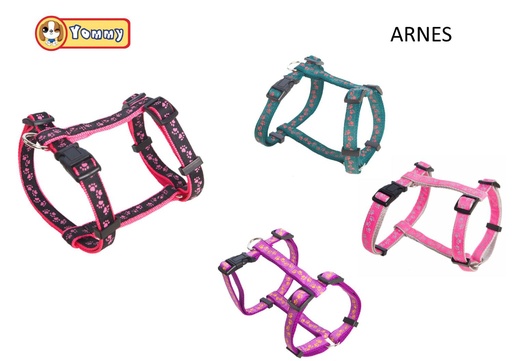 [YM0596] Arnés huella rectangular 2.5x56/81cm - Accesorios para mascotas