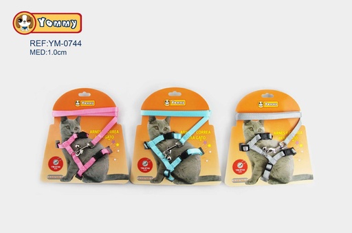 [YM0744] Arnés y correa para gato 1.0cm - Accesorios para gatos