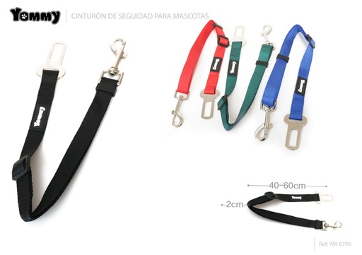 [YM0799] Cinturón de coche para perro 2.0cm*40-60cm - Artículos para mascotas y cinturones