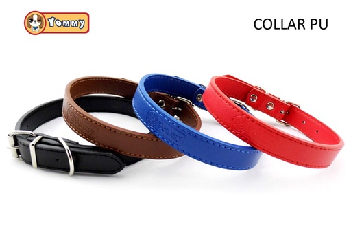 [YM0838] Collar Yommy PU logo 3.5*60cm - Accesorios para mascotas