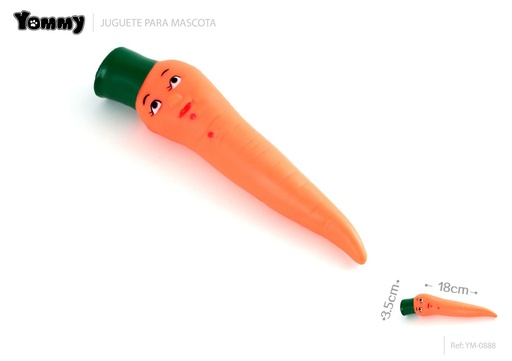 [YM0888] Juguete vinilo zanahoria 18*4.5*3.5cm - Juguetes para mascotas