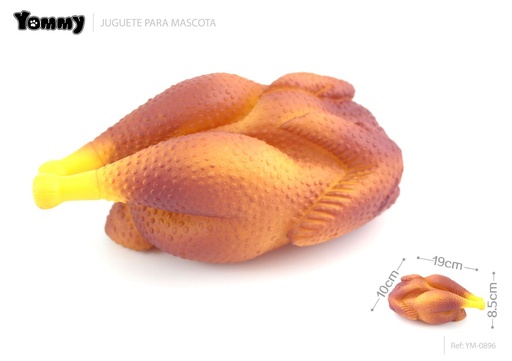 [YM0896] Juguete de pollo grande de 19x10x8.5 cm - Juguete para mascotas