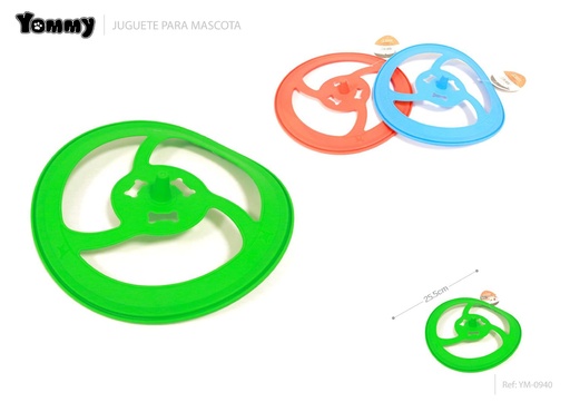 [YM0940] Juguete Frisbee 25.5CM - Juguetes para mascotas