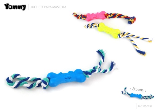 [YM0991] Juguete de goma con cuerda 8.5 cm - Juguetes para perros