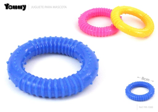 [YM1000] Aro de caucho grande de 8cm para juguetes de mascotas