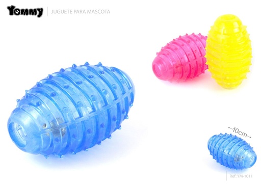 [YM1011] Juguete TPR granada transparente 10cm para perros