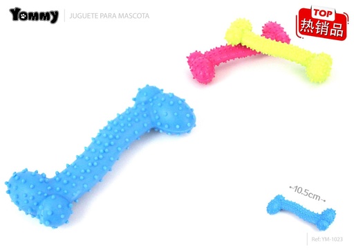 [YM1023] Juguete de goma dura - Hueso pequeño - 10.5 cm - Producto para mascotas