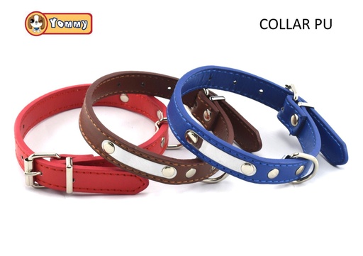 [YM1097] Collar de PU con chapa 3.0*60 cm - Collares para mascotas