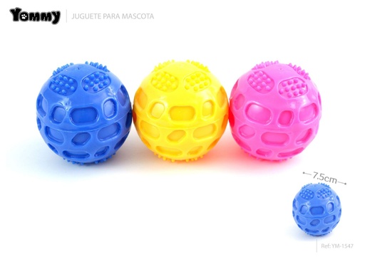 [YM1547] Juguete de vinilo en forma de pelota 7.5cm - Juguetes para mascotas