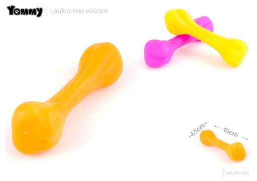 [YM1629] Juguete de vinilo en forma de hueso 15x4.5cm para mascotas