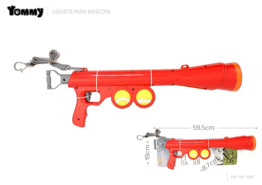 [YM1689] Lanzador de pelotas para perros 59.5x19x8.7 cm - Juguetes para mascotas