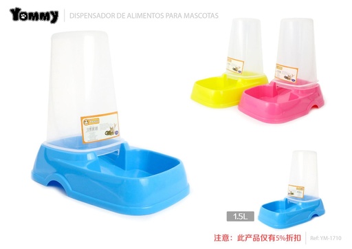 [YM1710] Dispensador de agua y comida 1.5L - Accesorios para mascotas
