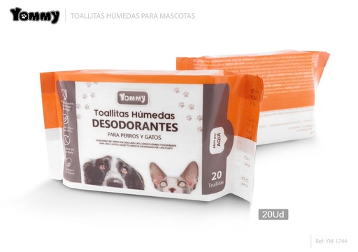 [YM1744] Toallitas húmedas para mascotas 20 uds - Accesorios para mascotas