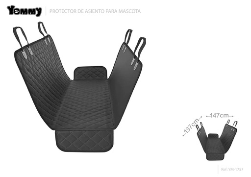 [YM1757] Protector de asientos grueso para mascotas 137*147 cm - Accesorios de viaje