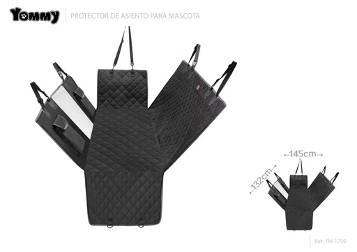 [YM1759] Protector de asientos para mascotas 145x132 cm - Accesorios para mascotas