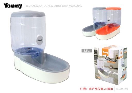 [YM1772] Dispensador de alimentos 3.5L - Accesorios de alimentación para mascotas