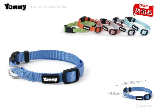 [YM1935] Collar liso pequeño 0.8*15-25 cm - Accesorios para mascotas