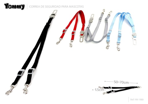 [YM1980] Correa para mascotas de PU 1.5 cm 50-70 cm - Accesorios para mascotas