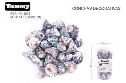 [YM2096] Conchas decorativas verdes 320g - Decoración para acuarios