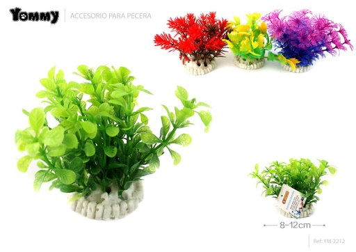 [YM2212] Planta acuática de plástico 8-12CM - Decoración para acuario