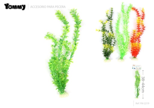 [YM2219] Planta acuática de plástico 38-44cm - Decoración para acuarios