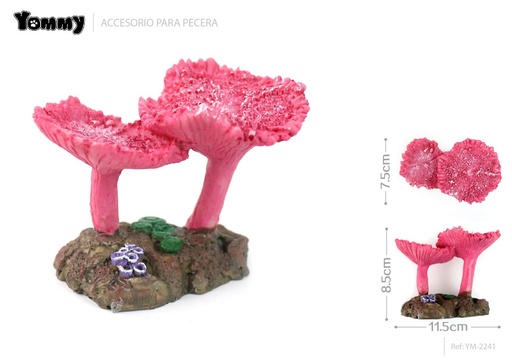 [YM2241] Accesorio para acuario coral de resina 11.5x7.5x8.5cm para decoración