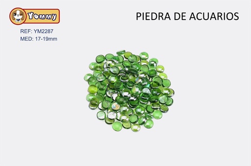 [YM2287] Canicas de vidrio verde oscuro 17-19mm - Decoración de acuarios
