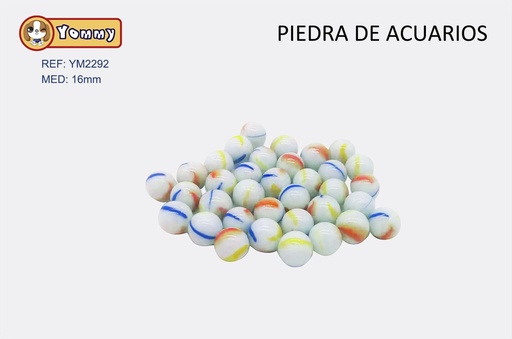 [YM2292] Canicas de vidrio blanco 16MM - Decoración de acuarios