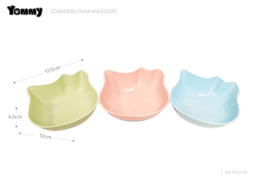 [YM2509] Tazón plástico para perros - 12.5 x 12 x 4.2 cm - Producto para mascotas