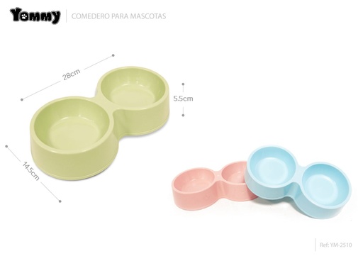 [YM2510] Comedero plástico para perros 28 x 14.5 x 5.5 cm - Comederos para mascotas